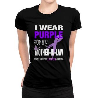I Wear Purple For My Mother-In-Law Lupus Awareness Women T-shirt | Mazezy