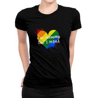 I'm Mommy She's Mama Lesbian Mother Lgbtq Pride Women T-shirt | Mazezy