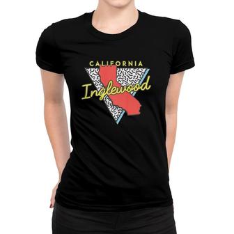 Inglewood Ca Souvenir California Retro Triangle Women T-shirt | Mazezy