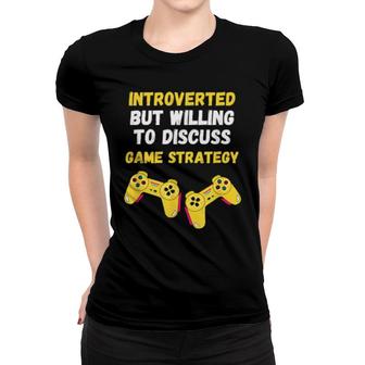 Introvert Gaming Shy Gamer Video Game Gamer Girl Women T-shirt | Mazezy