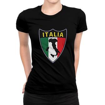Italia Flag Shield Love Home Italy Women T-shirt - Thegiftio UK