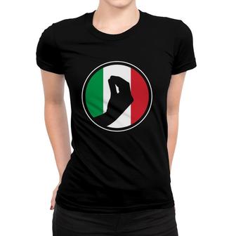 Italy Italian Flag Gesticulation Italian Roots & Heritage Women T-shirt | Mazezy