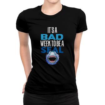 It's A Bad Week To Be A Seal Funny Shark Fan Tank Top Women T-shirt | Mazezy