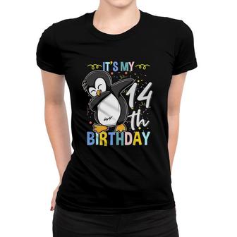 It's My 14Th Birthday Dabbing Penguin Women T-shirt | Mazezy