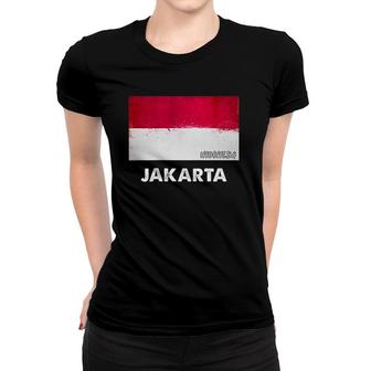 Jakarta Indonesia Flag Jakarta Women T-shirt | Mazezy
