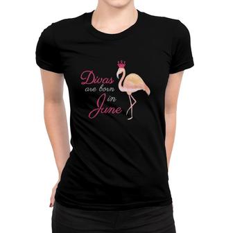 June Birthday Flamingo Lover Women T-shirt | Mazezy
