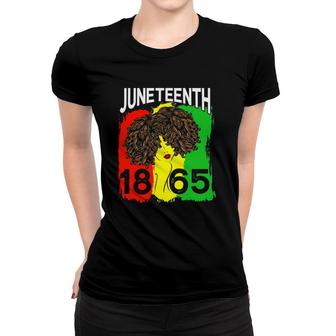 Juneteenth 1865 Is My Independence Day Black Women Black Pride Pan-African Colours Women T-shirt | Mazezy