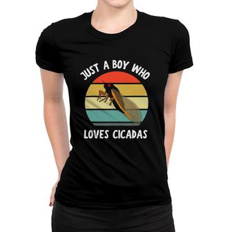 Just A Boy Who Loves Cicadas Future Entomologist Kids Boys Women T-shirt | Mazezy