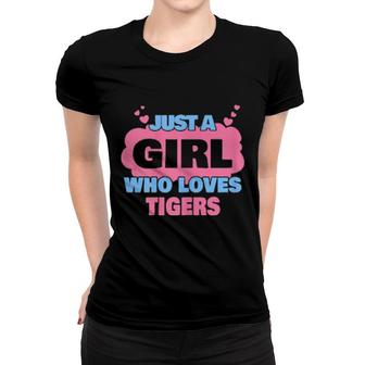 Just A Girl Who Loves Tigers Women T-shirt | Mazezy