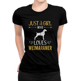 Just A Girl Who Loves Weimaraner Dog Lover Zip Women T-shirt | Mazezy CA