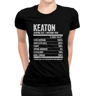 Keaton Nutrition Personalized Name Name Facts Women T-shirt | Mazezy DE