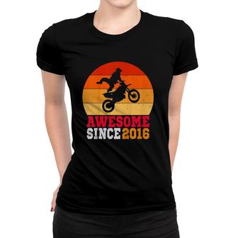 Kids 5Th Birthday Dirt Bike 5 Years Old Vintage Retro Motocross Women T-shirt | Mazezy
