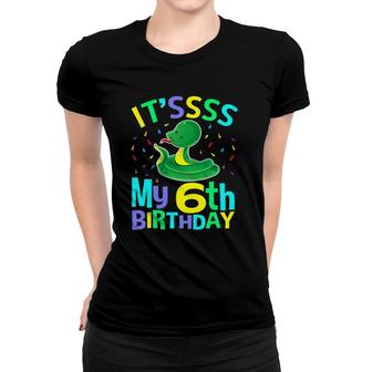 Kids 6Th Birthday Snake For 6 Years Old Boys Gifts I'm Six Women T-shirt | Mazezy