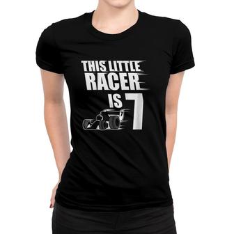 Kids 7Th Birthday Boys Race Car Racing 7 Years Old Women T-shirt | Mazezy