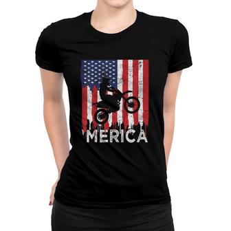 Kids Dirt Bike 'Merica American Flag 4Th Of July Boys Vintage Women T-shirt | Mazezy CA
