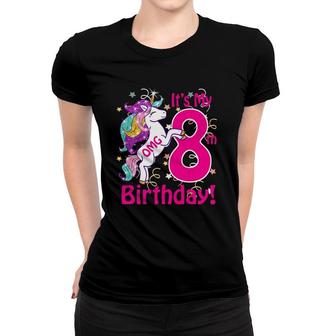 Kids Omg It's My 8Th Birthday Girls Unicorn 8 Years Old Outfit Women T-shirt | Mazezy