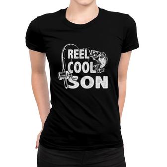 Kids Vintage Reel Cool Son Birthday Fishing Boy Girls Kids Gifts Women T-shirt | Mazezy