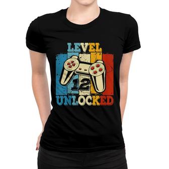 Kinder Gamer Level 12 Unlocked Complete Zocker Gaming Controller Women T-shirt | Mazezy