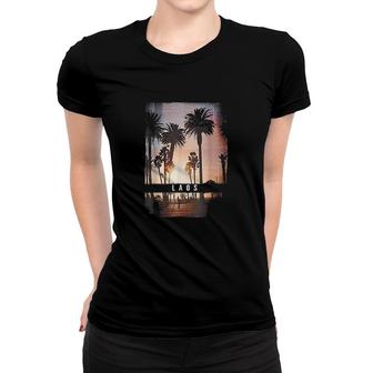 Laos Beach Palm Tree Women T-shirt | Mazezy