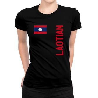 Laotian Flag And Laos Roots Women T-shirt | Mazezy