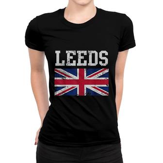 Leeds Flag United Kingdom Flag Union Jack Gift Women T-shirt | Mazezy