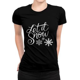 Let It Snow Christmas White Snowflakes Costume Jumper Women T-shirt - Thegiftio