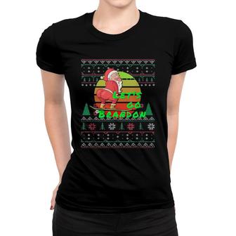 Let’S Go Anti-Biden Christmas Skater Santa Skateboarding Tee Women T-shirt | Mazezy