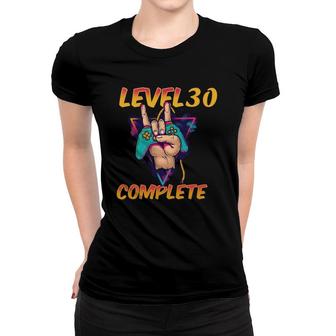 Level 30 Complete Video Game Funny 30Th Birthday Women T-shirt | Mazezy