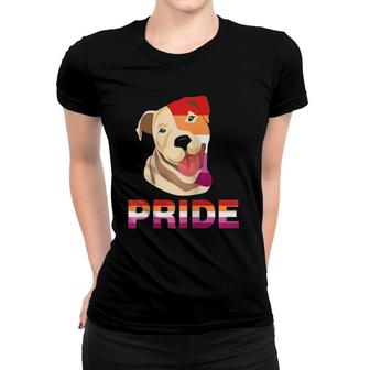 Lgbt Labrador Retriever Dog Lesbian Rainbow Pride Support Raglan Baseball Tee Women T-shirt | Mazezy