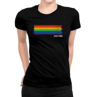 Lgbtq Pride Month, Love Wins Rainbow Women T-shirt | Mazezy