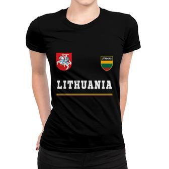 Lithuania Sportsoccer Jersey Flag Football Women T-shirt | Mazezy