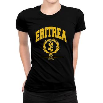 Love Eritrea With Eritrea Coat Of Arms Emblem Eritrean Pride Women T-shirt | Mazezy