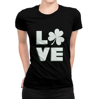 Love Shamrock St Patricks Day Women T-shirt | Mazezy