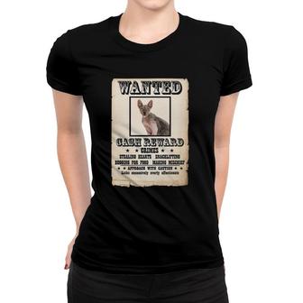 Lykoi Kitten Wanted Poster Cat Women T-shirt | Mazezy