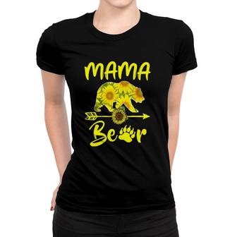 Mama Bear Sunflower Gift Funny Mothers Day Mom And Aunt Gift Women T-shirt | Mazezy