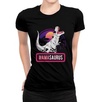 Mamasaurus Trex Dinosaur Funny Mama Saurus Family Matching Women T-shirt | Mazezy
