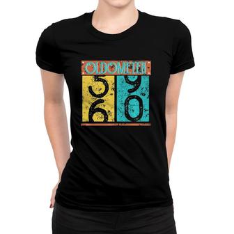 Mens 60Th Birthday Gifts For Men Oldometer 59 To 60 Retro Style Women T-shirt | Mazezy