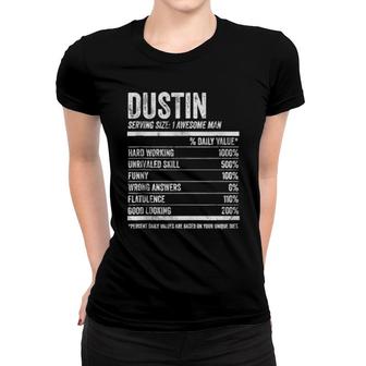 Mens Dustin Nutrition Personalized Name Name Facts Women T-shirt | Mazezy DE