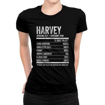 Mens Harvey Nutrition Personalized Name Name Facts Women T-shirt | Mazezy