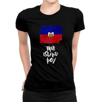 Mens Island Boy Haiti True Women T-shirt | Mazezy