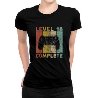 Mens Mens 18th Birthday Gamer Men Gaming Level 18 Complete Women T-shirt - Seseable