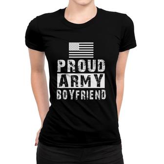 Mens Proud Army Boyfriend Family Military Appreciation Graphic Women T-shirt | Mazezy