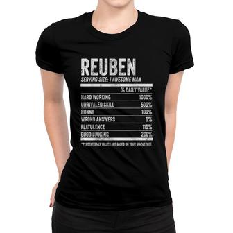 Mens Reuben Nutrition Personalized Name Name Facts Women T-shirt | Mazezy