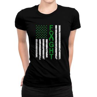 Mental Health Awareness American Flag Distresse Funny Women T-shirt | Mazezy