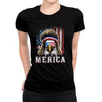 Merica Eagle Mulle 4Th Of July American Flag Gift Women T-shirt | Mazezy