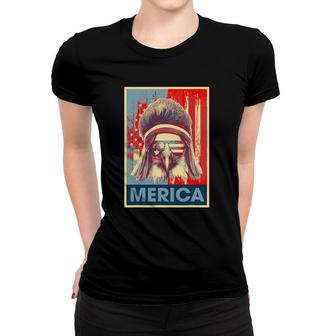 Merica Eagle Mullet 4Th Of July Vintage American Us Flag Women T-shirt | Mazezy