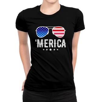 'Merica Freedom Usa Patriotic Vintage Women T-shirt | Mazezy DE