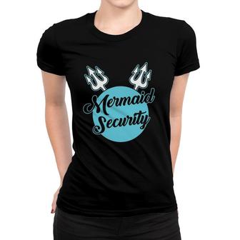 Mermaid Security Swimming Birthday Gift Swimmer Women T-shirt | Mazezy
