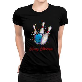 Merry Christmas Bowling Women T-shirt | Mazezy
