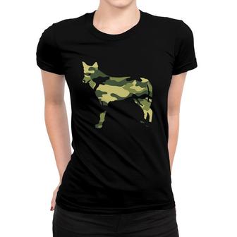 Military Coyote Camo Men Print Us Wolf Pup Veteran Gift Women T-shirt | Mazezy
